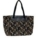 【中古】AIGNER(アイグナー) ボストンバッグ 本体ロックなし ベージュ×ダークブラウン×黒 レザー