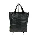 【新着】【中古】BOTTEGA VENETA(ボッテガヴェネタ) イントレチャート トートバッグ ダークグレー レザー