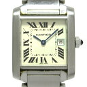 【新着】【中古】Cartier(カルティエ) タンクフランセーズMM 腕時計 SS アイボリー