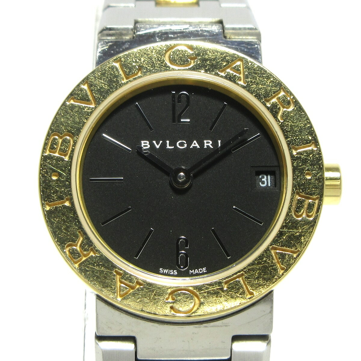 【中古】BVLGARI(ブルガリ) ブルガリブルガリ 腕時計 SS×K18YG 黒