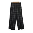 【中古】PLS+T(PLST)(プラステ) パンツ フルレングス/チェック柄 黒×ダークグリーン×グレー