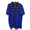 【中古】POLObyRalphLauren(ポロラルフローレン) 半袖ポロシャツ ボーダー ネイビー×黒