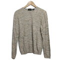 【中古】HUGOBOSS(ヒューゴボス) 長袖セーター クルーネック 白×ブラウン×ダークグリーン