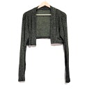 【中古】YOHJI YAMAMOTO +NOIR(ヨウジヤマモトプリュスノアール) ボレロ 長袖/2014SS グリーン