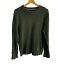 【中古】TOMMY HILFIGER(トミーヒルフィガー) 長袖セーター クルーネック カーキ