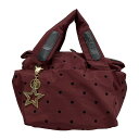 【中古】SEE BY CHLOE(シーバイクロエ) ハンドバッグ ドット柄 ボルドー×黒 レザー