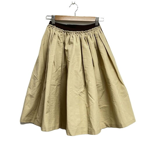 【中古】dahl'ia(ダリア) スカート ひざ丈 ベージュ×ダークブラウン 【中古】dahl'ia(ダリア) スカート ひざ丈 ベージュ×ダークブラウン