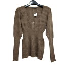 【中古】RalphLauren(ラルフローレン) 長袖セーター クルーネック ダークブラウン(4)