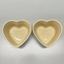 【中古】LE CREUSET(ルクルーゼ) 食器 小型容器×2点/ハート ダークネイビー