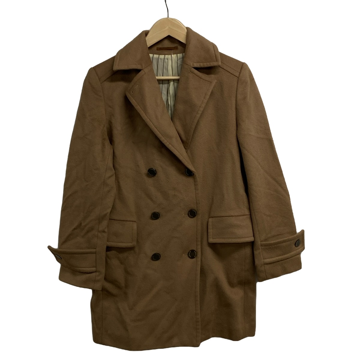 【中古】COLOMBO(コロンボ) Pコート 長袖/madameH CLOSET/秋/冬 ブラウン