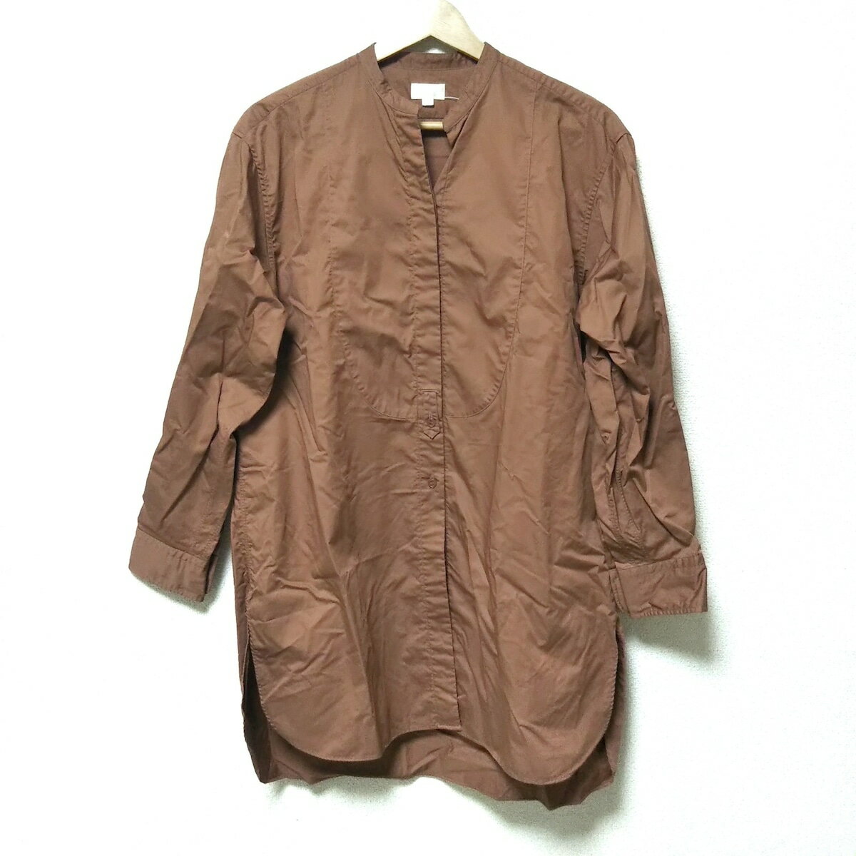 【中古】Drawer(ドゥロワー) チュニック 長袖/スリット ライトブラウン