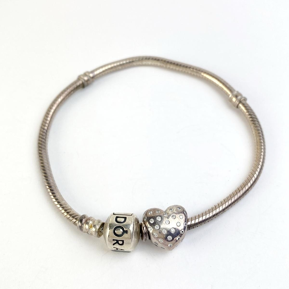【中古】PANDORA(パンドラ) ブレスレット ハート シルバーのサムネイル