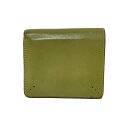 【中古】MargaretHowell(マーガレットハウエル) 3つ折り財布 カーキ レザー
