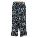 【中古】IENA(イエナ) パンツ フルレングス/花柄 ダークグリーン×ダークネイビー×マルチ