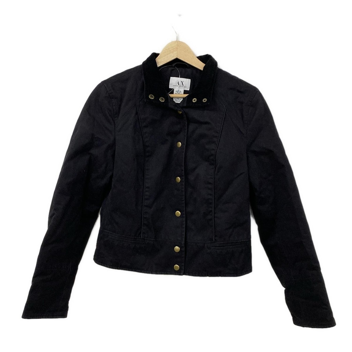 【中古】ARMANIEX(アルマーニエクスチェンジ) ブルゾン 長袖/春/秋 黒