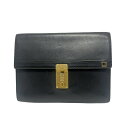 【中古】dunhill/ALFREDDUNHILL(ダンヒル) セカンドバッグ ダイヤルロックナンバー 黒 レザー