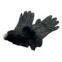 【中古】GIVENCHY(ジバンシー) 手袋 黒 レザー、ファー