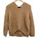 【中古】PLS+T(PLST)(プラステ) 長袖セーター Vネック ライトブラウン