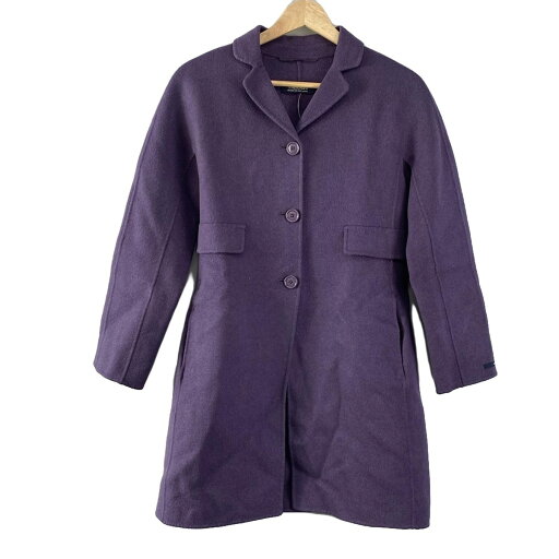 【中古】S Max Mara(マックスマーラ) コート 長袖/冬 パープル 【中古】S Max Mara(マックスマーラ) コート 長袖/冬 パープル