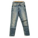【中古】DENHAM(デンハム) ジーンズ フルレングス/ダメージ加工 ネイビー