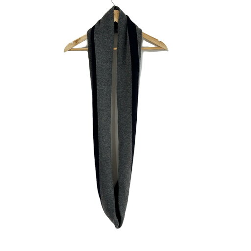 【中古】HERMES(エルメス) マフラー スヌード グレー×ダークネイビー カシミヤ 【中古】HERMES(エルメス) マフラー スヌード グレー×ダークネイビー カシミヤ