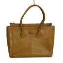 【中古】TOD'S(トッズ) Di バッグ ラージ ハンドバッグ ライトブラウン レザー