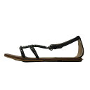 【中古】MARC BY MARC JACOBS(マークバイマークジェイコブス) サンダル ラインストーン 黒 レザー(4)