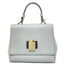 【中古】FURLA(フルラ) エマ ハンドバッグ ミニバッグ ライトブルー レザー
