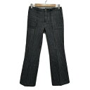 【中古】JOSEPH(ジョセフ) パンツ フルレングス/ストライプ グレー×ライトグレー