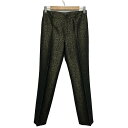 【中古】JOSEPH(ジョセフ) パンツ フルレングス/ラメ 黒×ゴールド