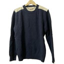 【中古】MARNI(マルニ) 長袖セーター クルーネック ダークネイビー×アイボリー×ブルー(4)