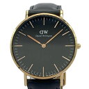 【中古】Daniel Wellington(ダニエルウェリントン) 腕時計 黒