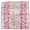 【中古】Burberry(バーバリー) ハンカチ 花柄 ライトピンク×ピンク×レッド