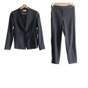 【新着】【中古】PLS+T(PLST)(プラステ) レディースパンツスーツ ダークネイビー