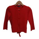 【中古】FOXEY(フォクシー) カーディガン 長袖/肩パッド レッド(4)