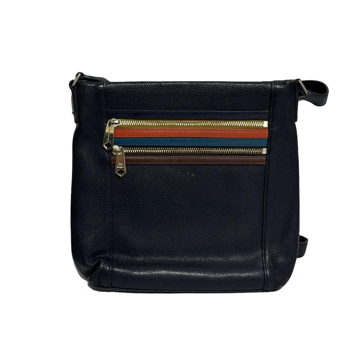 【中古】PaulSmith(ポールスミス) ショルダーバッグ ダークネイビー×マルチ レザー