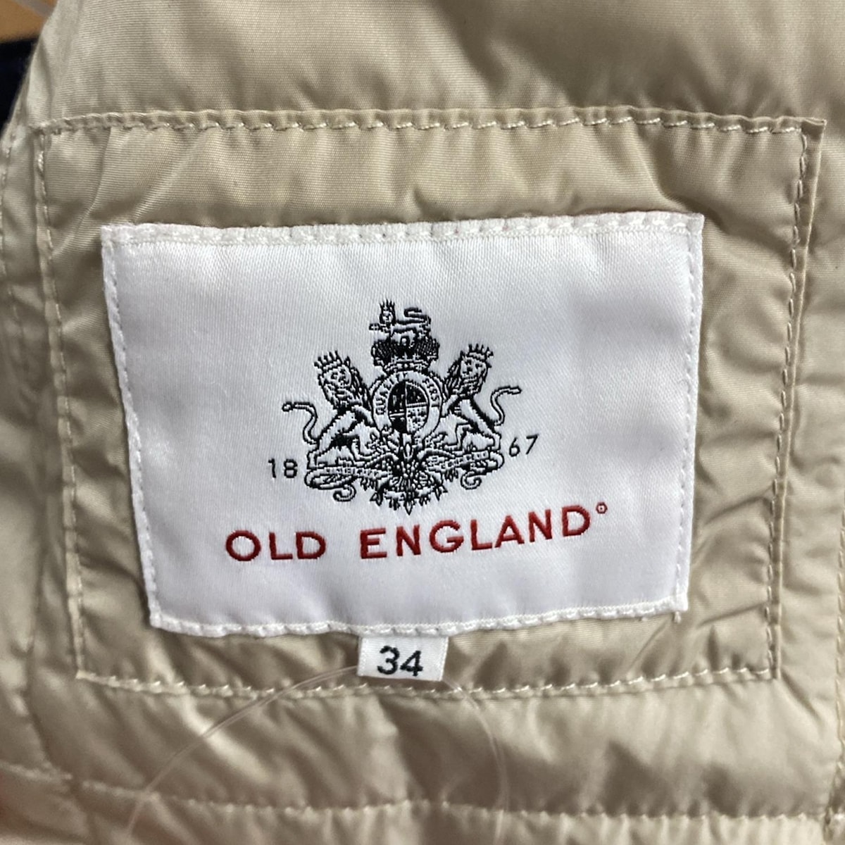 【中古】OLD ENGLAND(オールドイングランド) ダッフルコート 長袖/中綿/冬 ネイビー