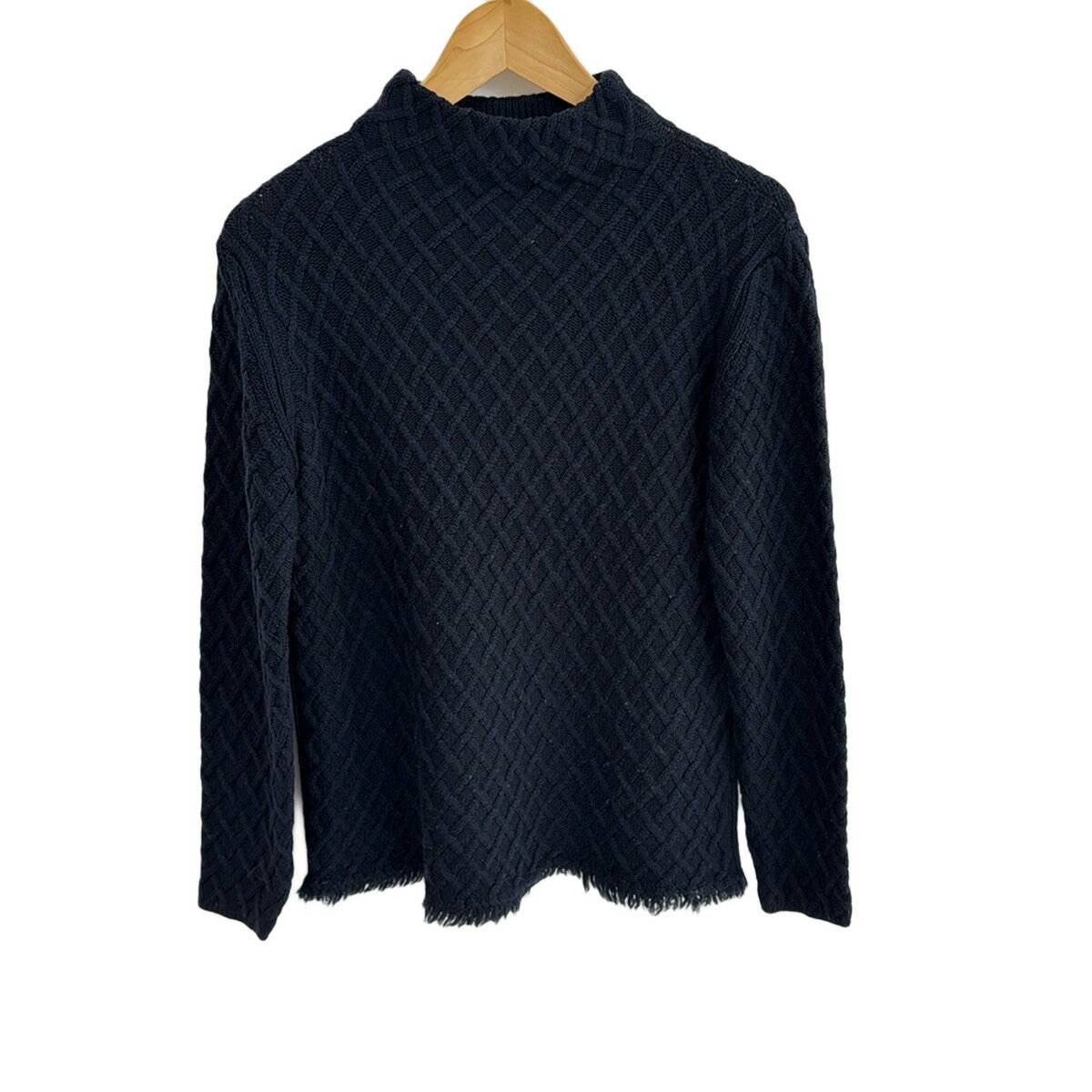 【中古】S Max Mara(マックスマーラ) チュニック ハイネック/長袖/ニット ダークネイビー