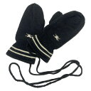 【中古】BURBERRYGOLF(バーバリーゴルフ) 手袋 黒×白 ウール