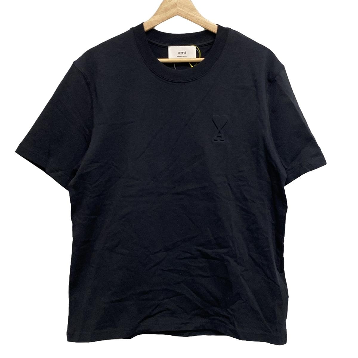 【中古】AMIalexandremattiussi(アミアレクサンドルマテュッシ) 半袖Tシャツ クルーネック/ハート 黒