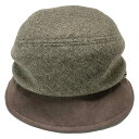【中古】DAKS(ダックス) ハット ダークブラウン×グレーベージュ ウール(4)