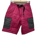 【中古】columbia(コロンビア) ハーフパンツ 中綿 ピンク×グレー