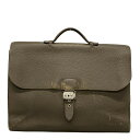 【中古】HERMES(エルメス) サックアデペッシュ41 ビジネスバッグ シルバー金具/本体ロックあり ブラウン