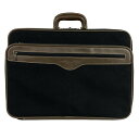【中古】ALFREDO BERETTA(アルフレッドベレッタ) トランクケース 本体ロックなし 黒×ダークブラウン レザー