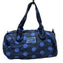【中古】MARC BY MARC JACOBS(マークバイマークジェイコブス) ハンドバッグ ドット柄/ロゴキルティング ネイビー×ブルーグレー(4)