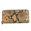 【中古】MICHAEL KORS(マイケルコース) 長財布 型押し加工 ライトブラウン×マルチ レザー