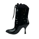 【中古】miumiu(ミュウミュウ) ブーツ 黒 レザー