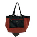 【中古】FURLA(フルラ) トートバッグ リバーシブル レッド×黒 レザー(4)