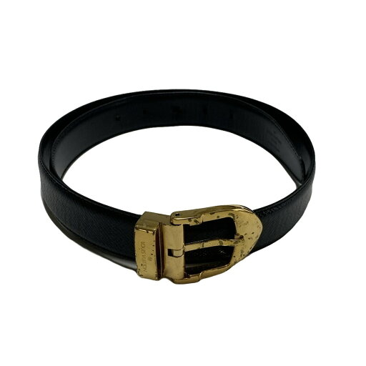 【中古】LOUIS VUITTON(ルイヴィトン) サンチュール ベルト 黒×ゴールド レザー 【中古】LOUIS VUITTON(ルイヴィトン) サンチュール ベルト 黒×ゴールド レザー
