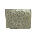 【中古】Carving Tribes(カービングトライブス) 札入れ 型押し加工 白 レザー